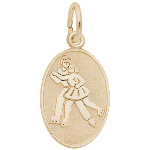 Skaters Charm in Yellow Gold Plated