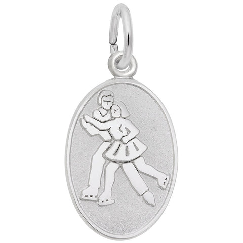 Skaters Charm In Sterling Silver