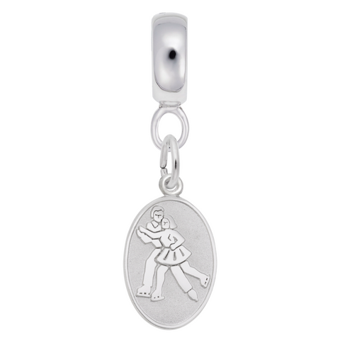 Skaters Charm Dangle Bead In Sterling Silver