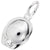 Miners Hat Charm In 14K White Gold