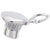 Chef Hat Charm In 14K White Gold