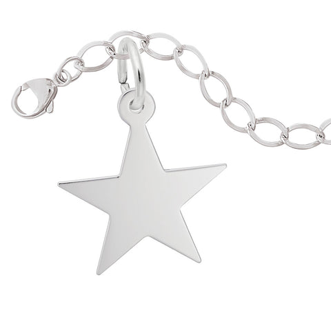 Star Charm and Bracelet Set in Sterling Silver