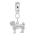 Pug Charm Dangle Bead In Sterling Silver