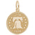Liberty Bell Charm in Yellow Gold Plated