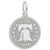 Liberty Bell Charm In 14K White Gold