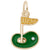 Augusta, Ga. Golf Green Charm in Yellow Gold Plated