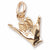 Hang Loose Charm in 10k Yellow Gold hide-image