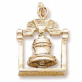 Liberty Bell Charm in 10k Yellow Gold