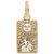 Tarot Card Charm in Yellow Gold Plated