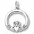 Claddagh charm in 14K White Gold hide-image