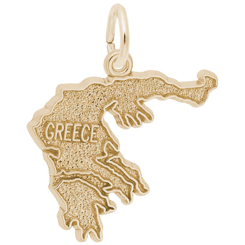 Greece Charm in Yellow Gold Plated