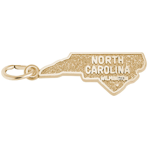 Wilmington,Nc Charm in Yellow Gold Plated