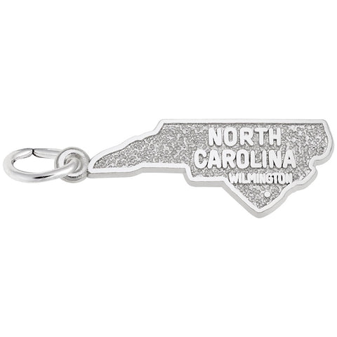 Wilmington,Nc Charm In 14K White Gold