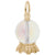Crystal Ball Charm in Yellow Gold Plated