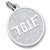 T G I F charm in Sterling Silver hide-image