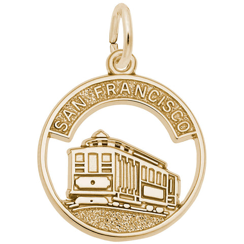 Cablecar,San Fran Charm In Yellow Gold