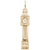 Grandfather Clock Charm In Yellow Gold