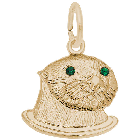 Seaotter Charm in Yellow Gold Plated