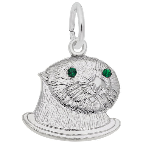 Seaotter Charm In Sterling Silver