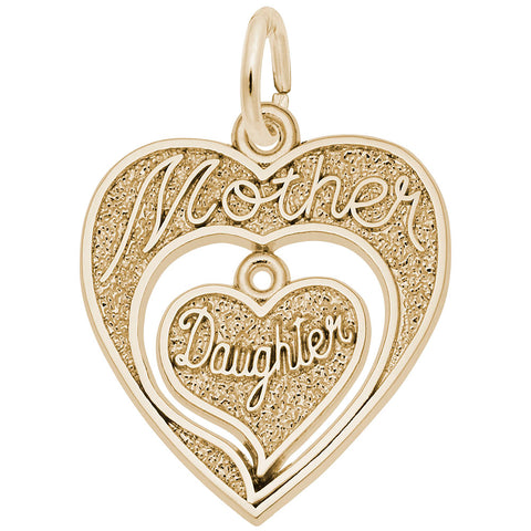 Mother Daughter Charm In Yellow Gold