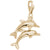 Two Dolphins Charm In Yellow Gold