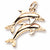 Two Dolphins Charm in 10k Yellow Gold hide-image