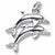 Two Dolphins charm in Sterling Silver hide-image