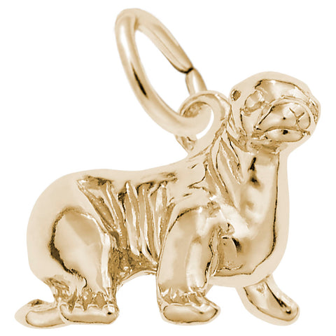 Sea Lion Charm In Yellow Gold