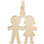 Boy And Girl Charm In Yellow Gold