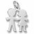 Boy And Girl charm in 14K White Gold hide-image