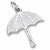 Umbrella charm in Sterling Silver hide-image