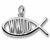 Wwjd Fish charm in Sterling Silver hide-image
