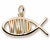 Wwjd Fish charm in Yellow Gold Plated hide-image