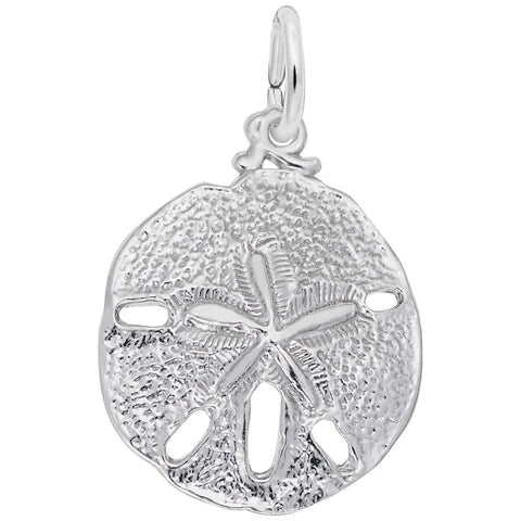 Sand Dollar Charm In Sterling Silver