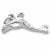 Whale charm in 14K White Gold hide-image