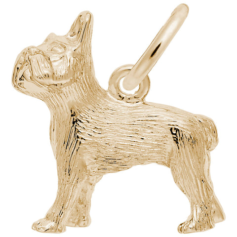 French Bulldog Charm in Yellow Gold Plated
