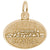 Alcatraz Charm in Yellow Gold Plated