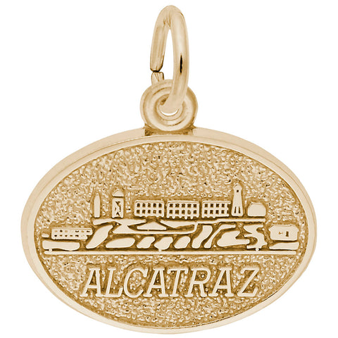 Alcatraz Charm In Yellow Gold