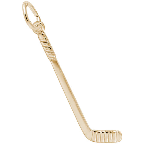 Hockeystick Charm in Yellow Gold Plated