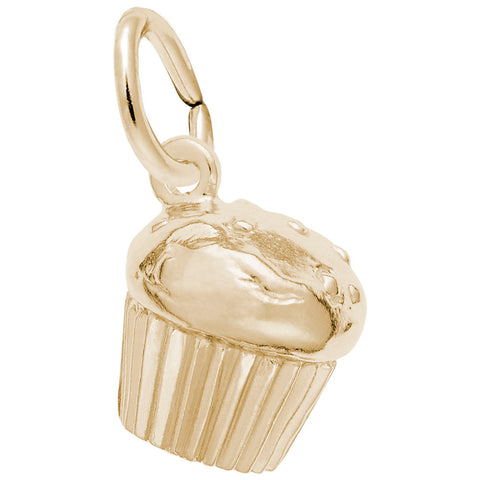 Muffin Charm in Yellow Gold Plated