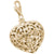 Filigree Heart Charm In Yellow Gold