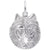 Wolfhead Charm In 14K White Gold