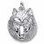 Wolfhead charm in Sterling Silver hide-image