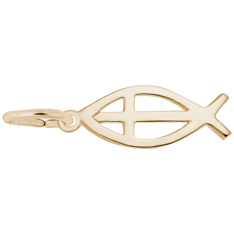 Ichthus Charm in Yellow Gold Plated