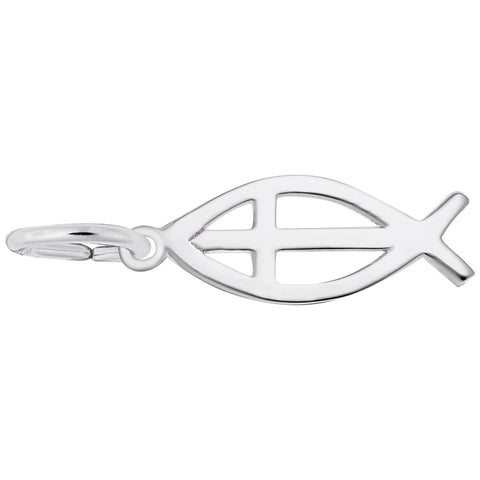 Ichthus Charm In Sterling Silver