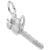 Chainsaw Charm In 14K White Gold