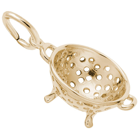 Colander Charm in Yellow Gold Plated