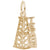 Texas Oil Rig Charm in Yellow Gold Plated
