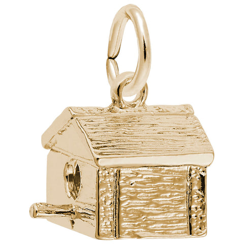 Birdhouse Charm in Yellow Gold Plated