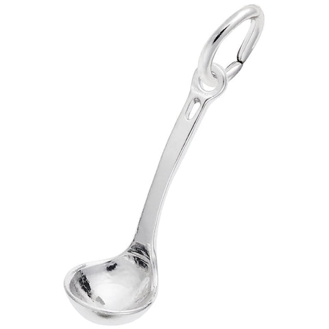 Cooking Ladle Charm In 14K White Gold